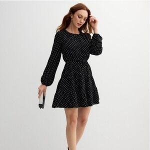 Draper James casual polka dot dress XS workwear party date night holiday office